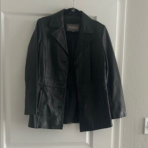 Caslon Sleek Black Leather Jacket